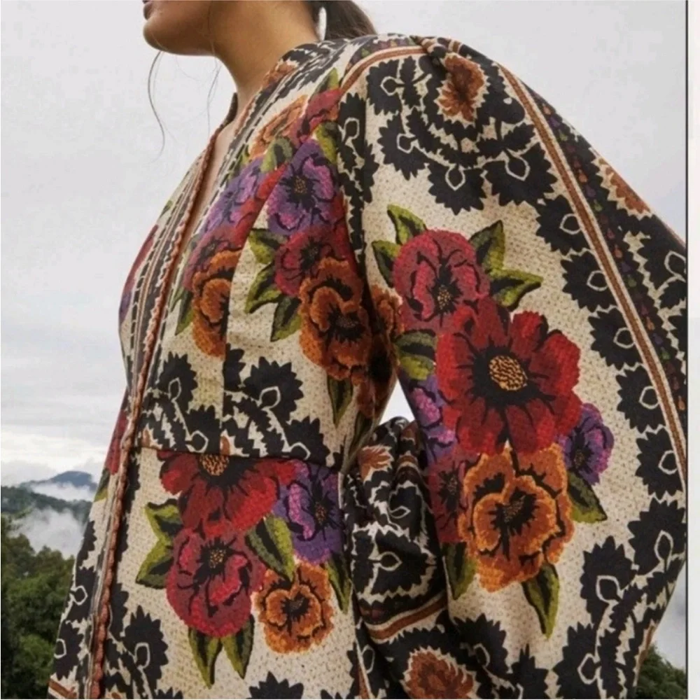 NWT Farm Rio flower tapestry maxi dress - Picture 4 of 11